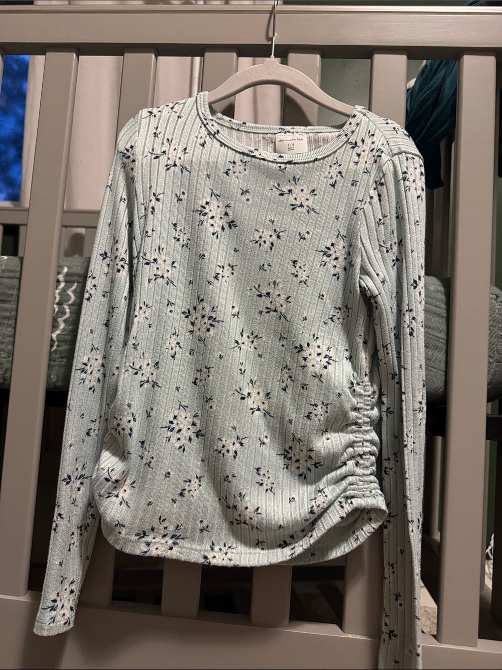 abercrombie kids Light Blue Floral Long Sleeve Tee